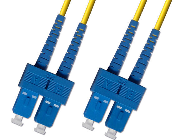 Patchcord SC/UPC-SC/UPC SM 9/125 µm G.652.D, Duplex 2 mm, Yellow 
